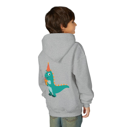 Fun Dinosaur Kids Party Hoodie | Train Design | True North