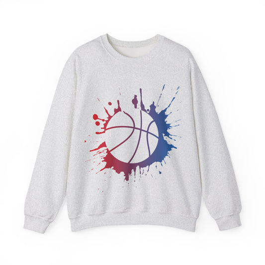 Basketball Splash Crewneck Sweatshirt | Cozy Pullover | True North