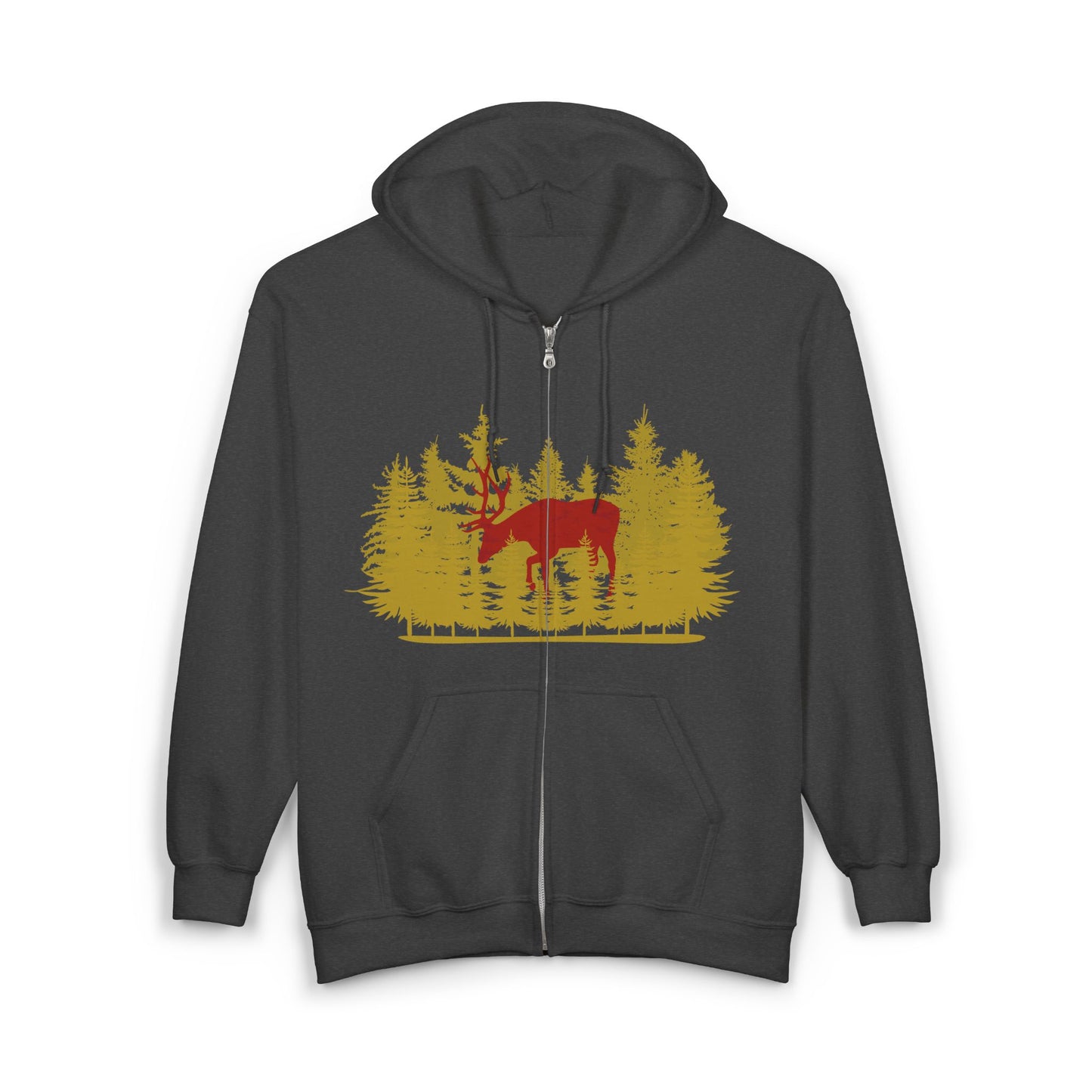 Nature-Inspired Moose Zip Hoodie | Cozy Campers, Fall Adventures | True North