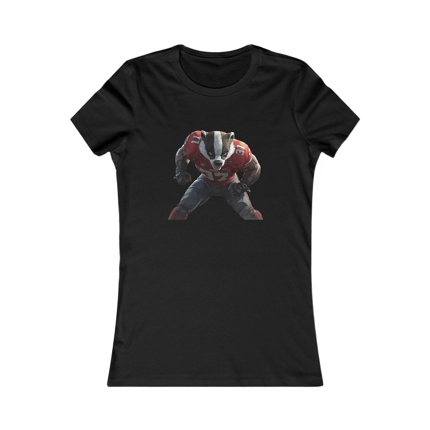 Badger Football Graphic Tee — Women's Sports Fan T-Shirt MADISON