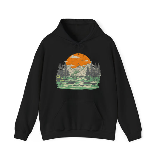 Scenic Design Nature-Inspired Hoodie | Cozy Camping Adventures | True North