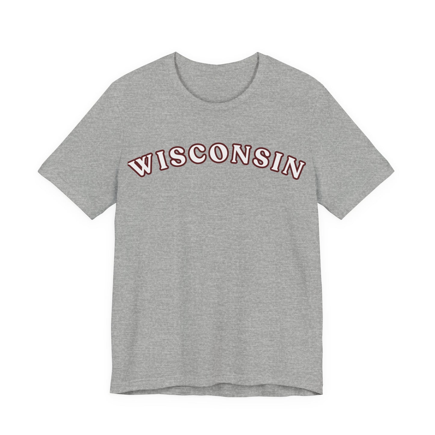 Wisconsin Arch Tee — Vintage Collegiate State T-Shirt MADISON JERSEY