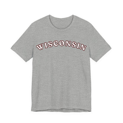 Wisconsin Arch Tee — Vintage Collegiate State T-Shirt MADISON JERSEY