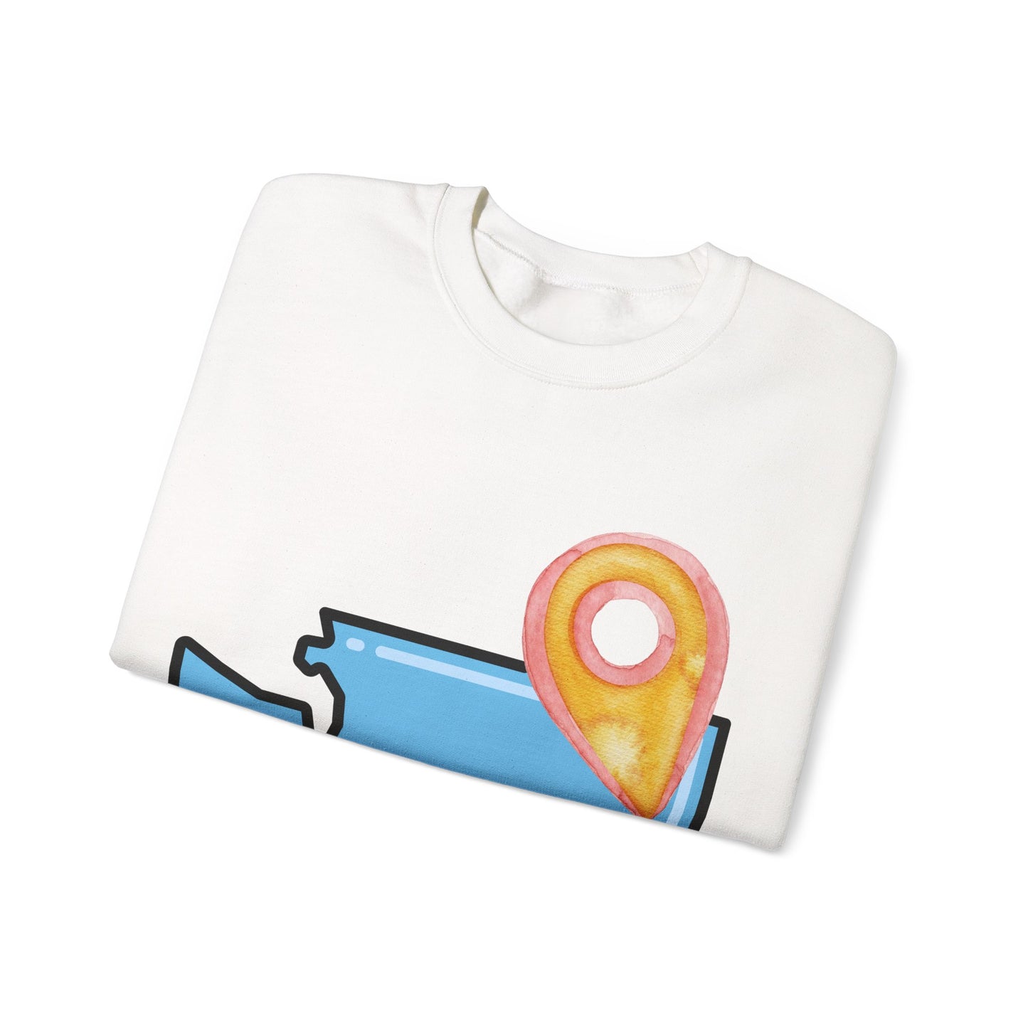 SPOKANE Sweatshirt with Location Pin – Cute Travel/Local Pride Crewneck