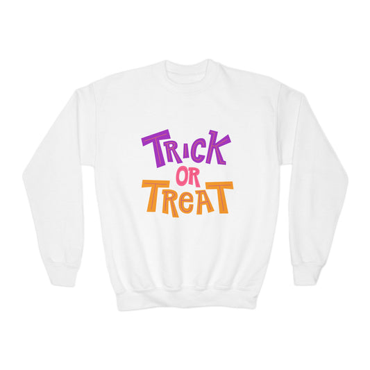 Youth Trick or Treat Crewneck Sweatshirt | Trick or Treat Clothing | True North