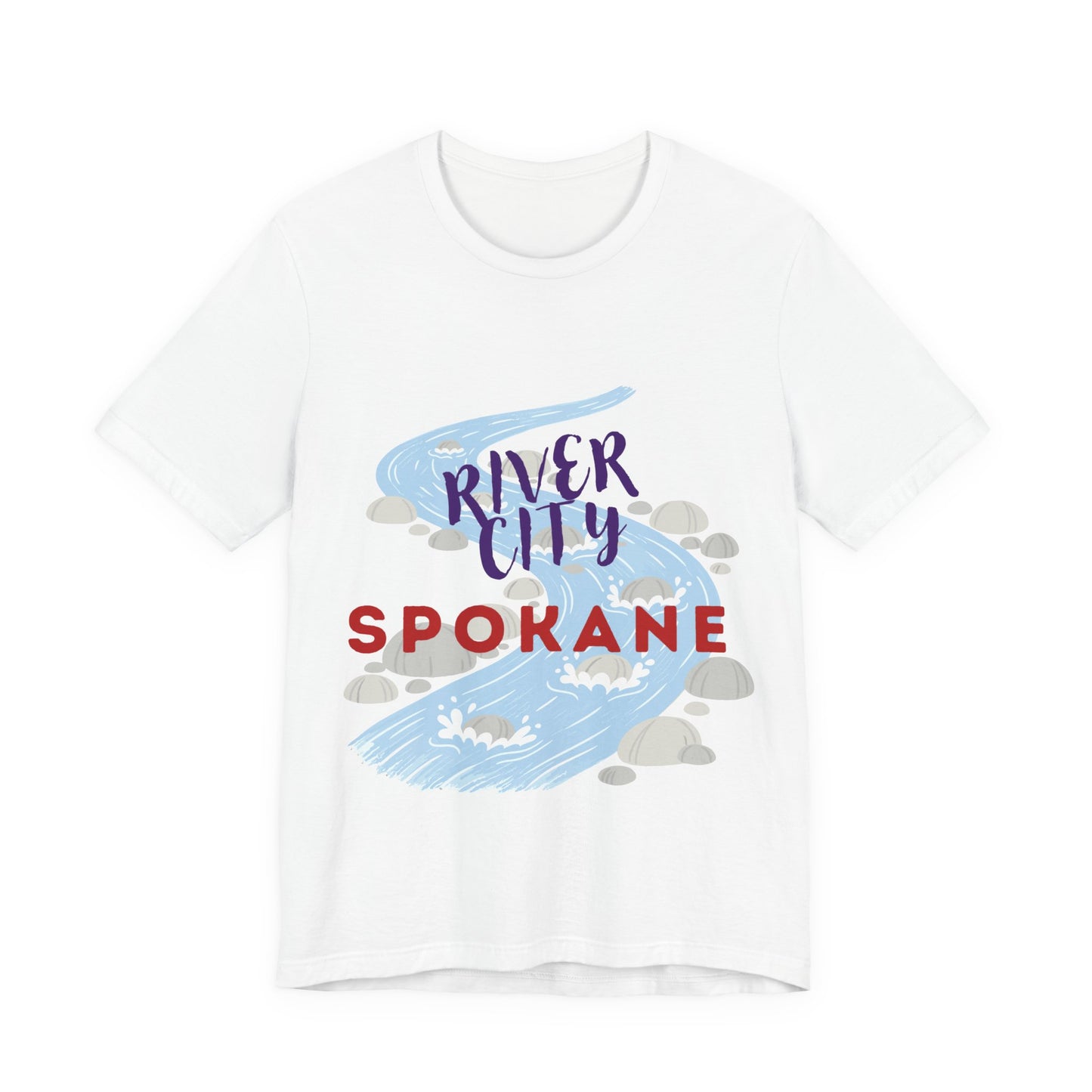 River City Spokane Graphic Tee — Watercolor River Design