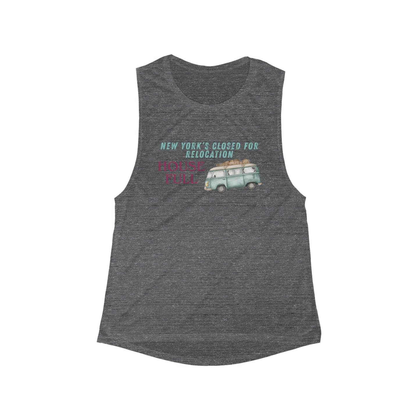 House Full New York | Women’s Flowy Scoop Muscle Tank | True North