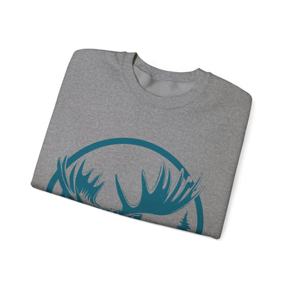 Nature-Inspired Moose Crewneck Sweatshirt | Wildlife Enthusiasts | True North