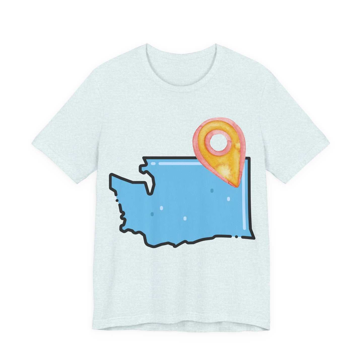 SPOKANE Map T-Shirt with Location Pin — Travel & Home Pride Tee