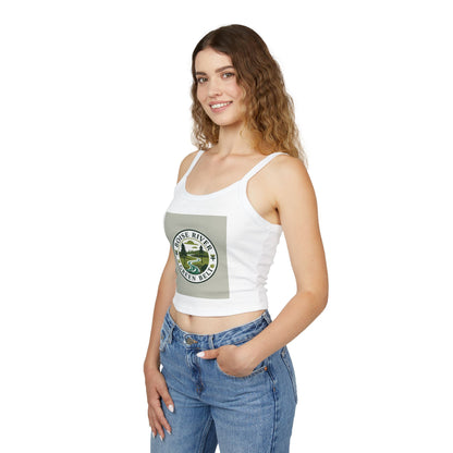 Boise River Greenbelt Tank Top — Scenic River Logo Crop Tank