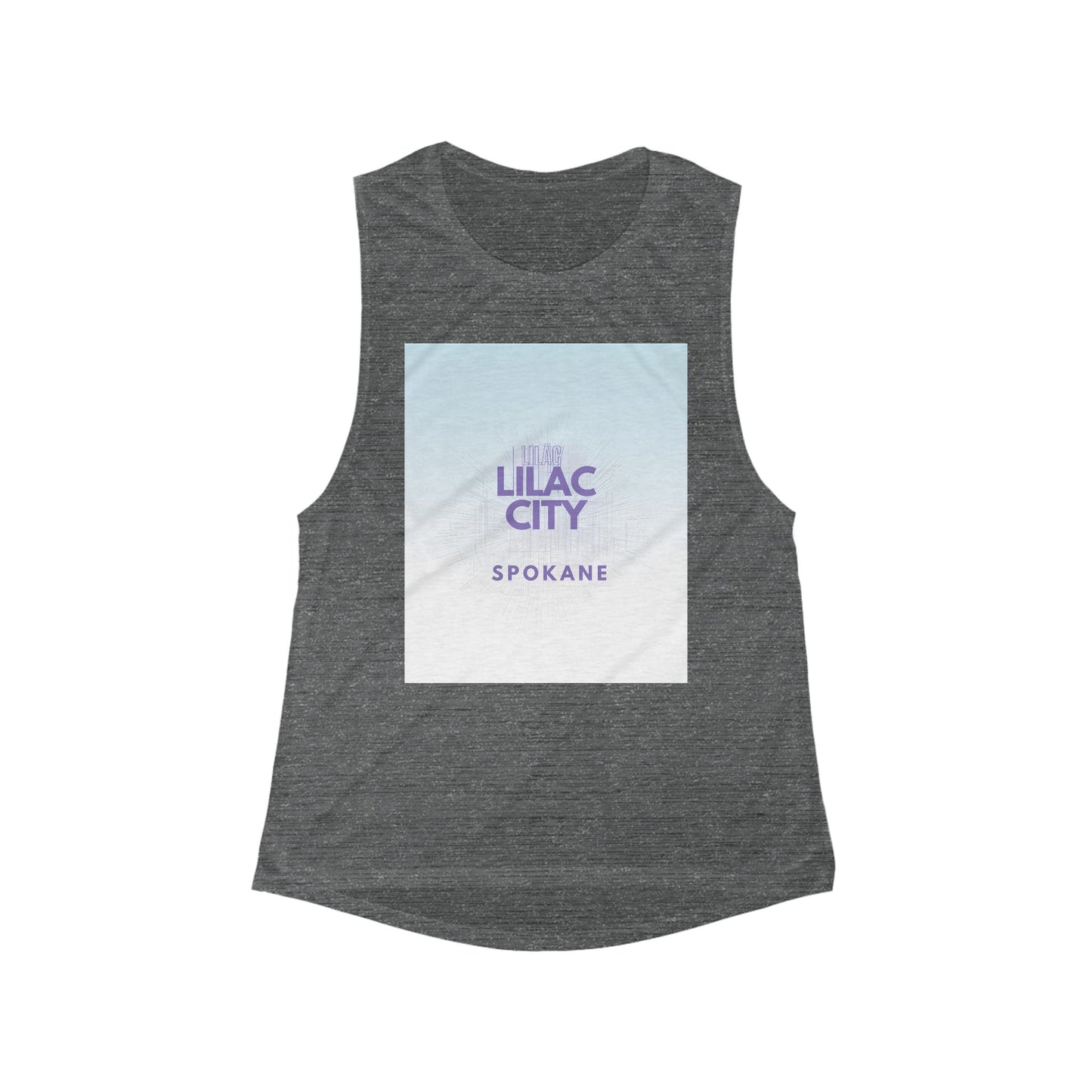 Lilac City Spokane Women's Flow Tank Top — Scoop Muscle Tank