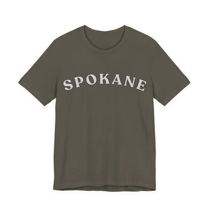 Spokane Retro Arch T-Shirt — Vintage College Style Tee
