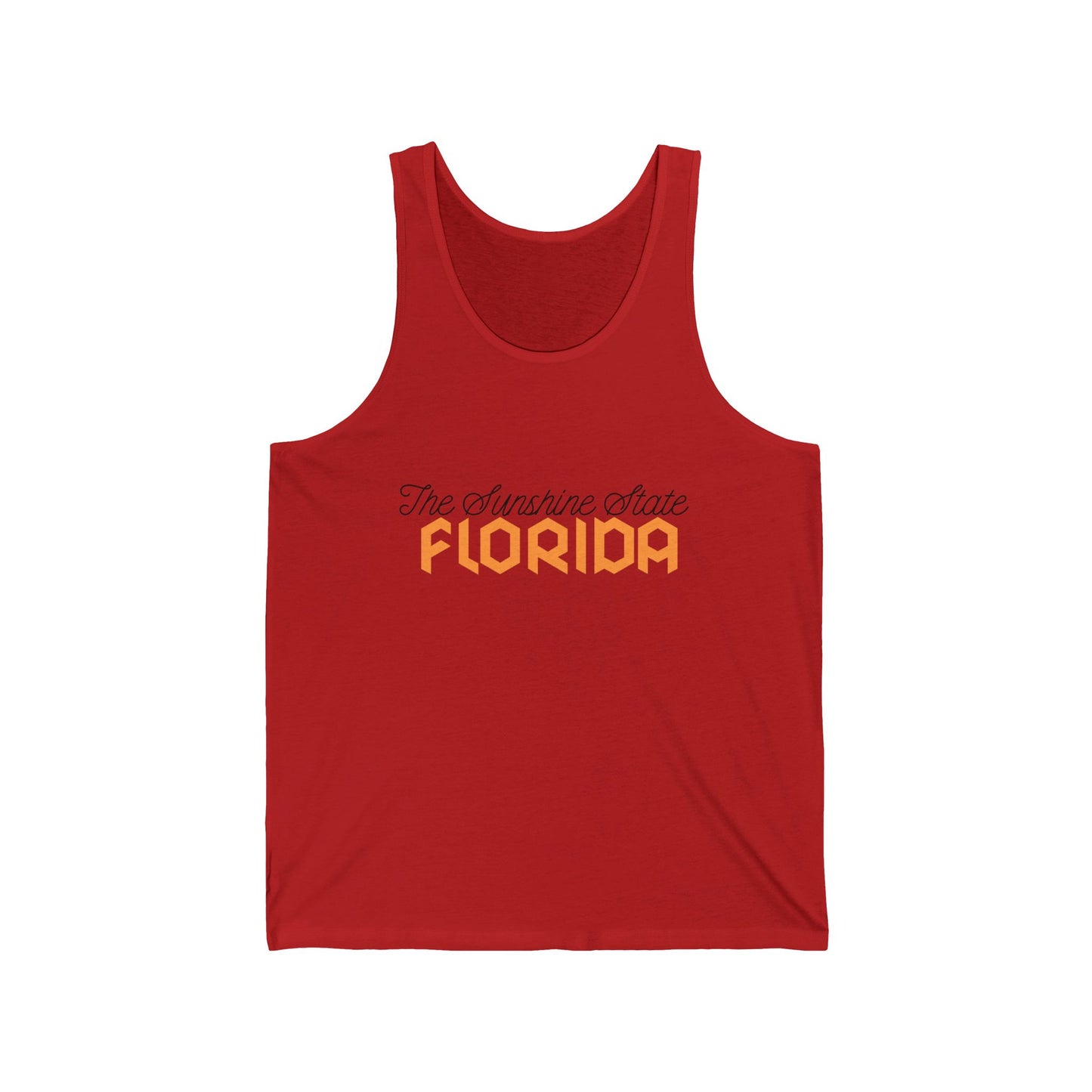 Orlando Retro Script Florida Men/Unisex Tank Top | Orange Graphic Soft Cotton | True North