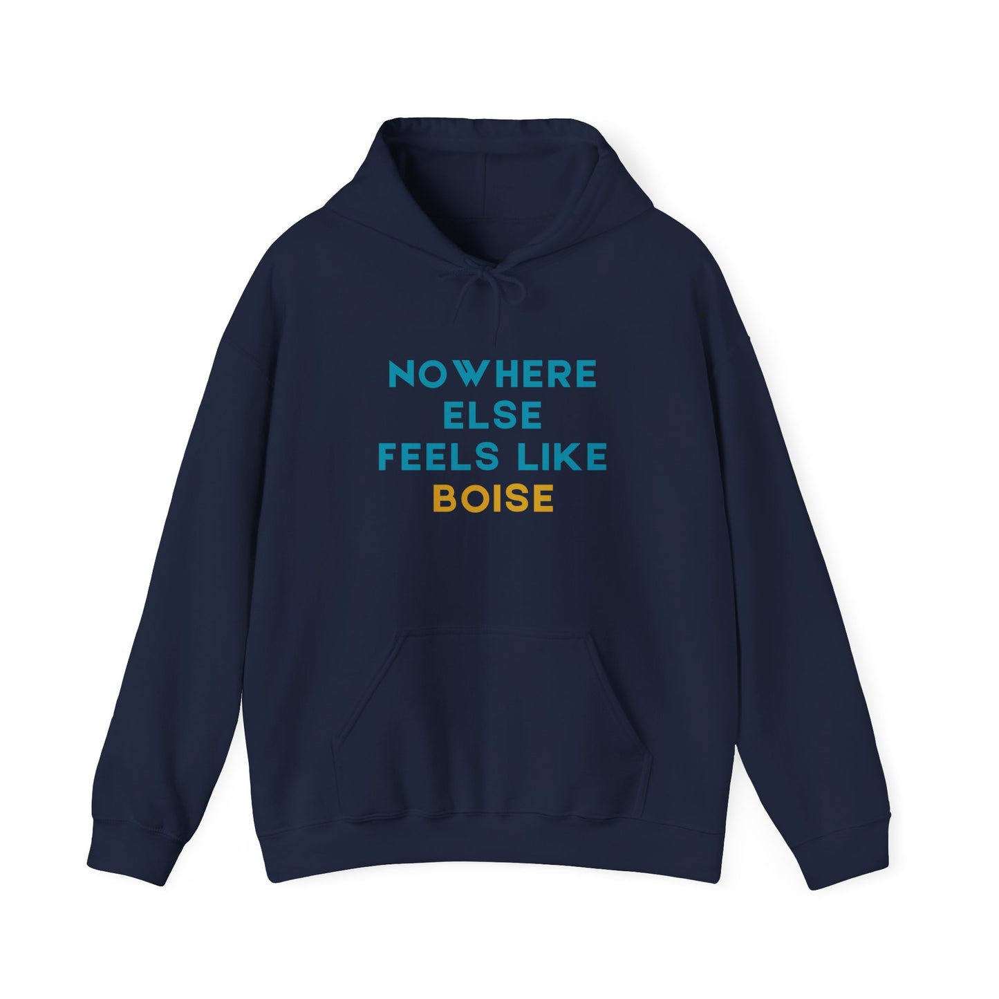 Boise Hoodie — "Nowhere Else Feels Like Boise" Cozy City Sweatshirt