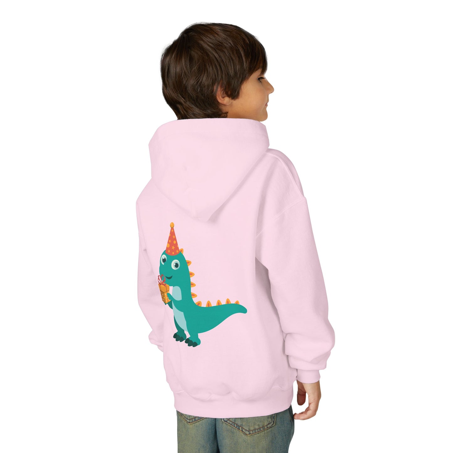 Fun Dinosaur Kids Party Hoodie | Train Design | True North
