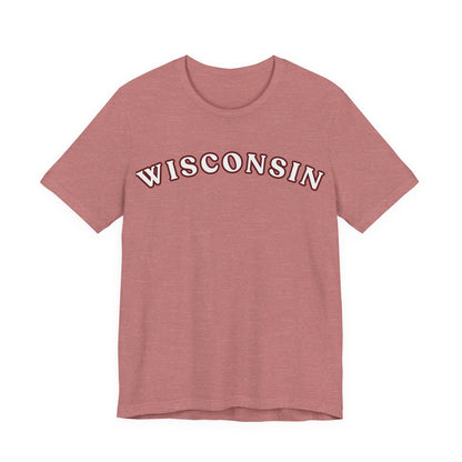 Wisconsin Arch Tee — Vintage Collegiate State T-Shirt MADISON JERSEY