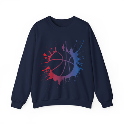Basketball Splash Crewneck Sweatshirt | Cozy Pullover | True North