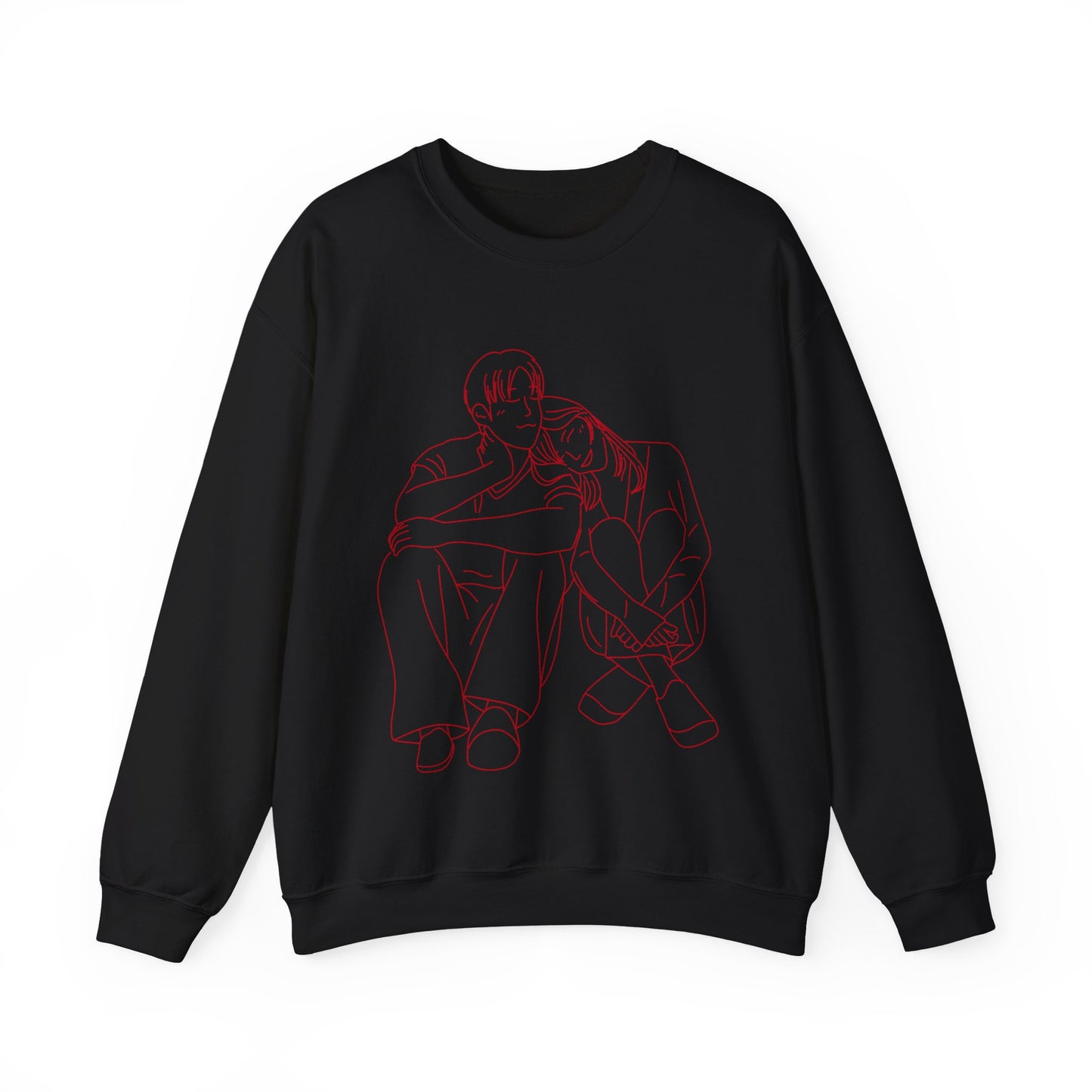 Couple Sketch Crewneck Sweatshirt | Cozy Anniversary Gift | True North