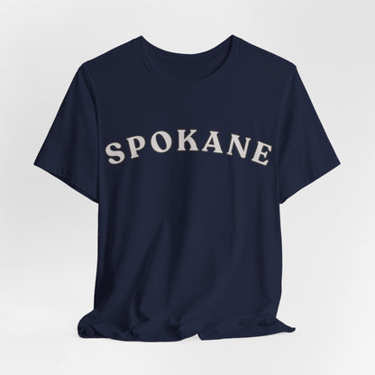 Spokane Retro Arch T-Shirt — Vintage College Style Tee