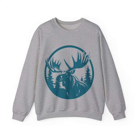 Nature-Inspired Moose Unisex Sweatshirt | Wildlife Enthusiasts | True North
