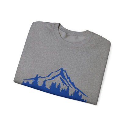 Nature-Inspired Graphic Crewneck Sweatshirt | Cozy Mountain Pullover | True North