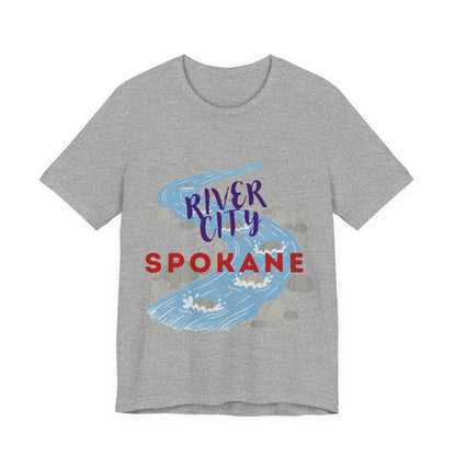 River City Spokane Graphic Tee — Watercolor River Design
