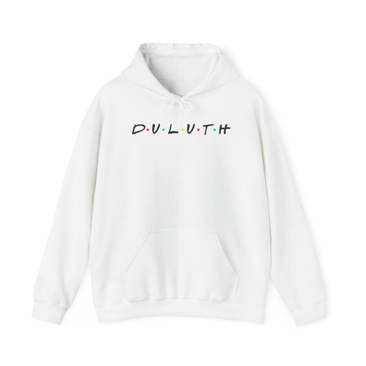 Duluth Hoodie — Minimal Friends-Style City Logo Pullover