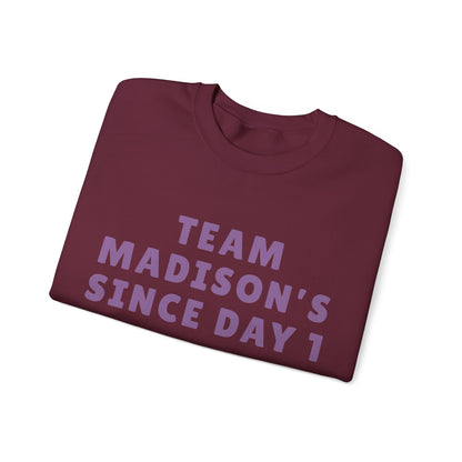 Madison Team Madison Since Day 1 Unisex Sweatshirt | Soft Cotton Fit | True North