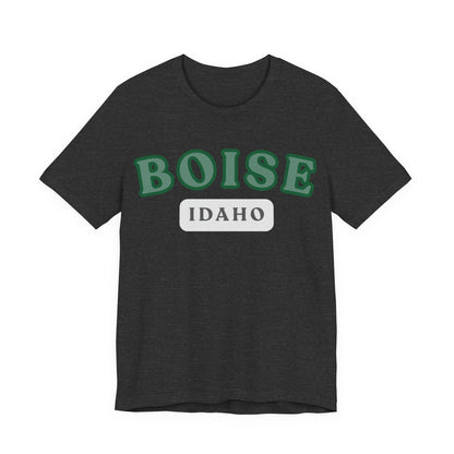 Boise Idaho Retro Collegiate T-Shirt — Vintage Green City Tee