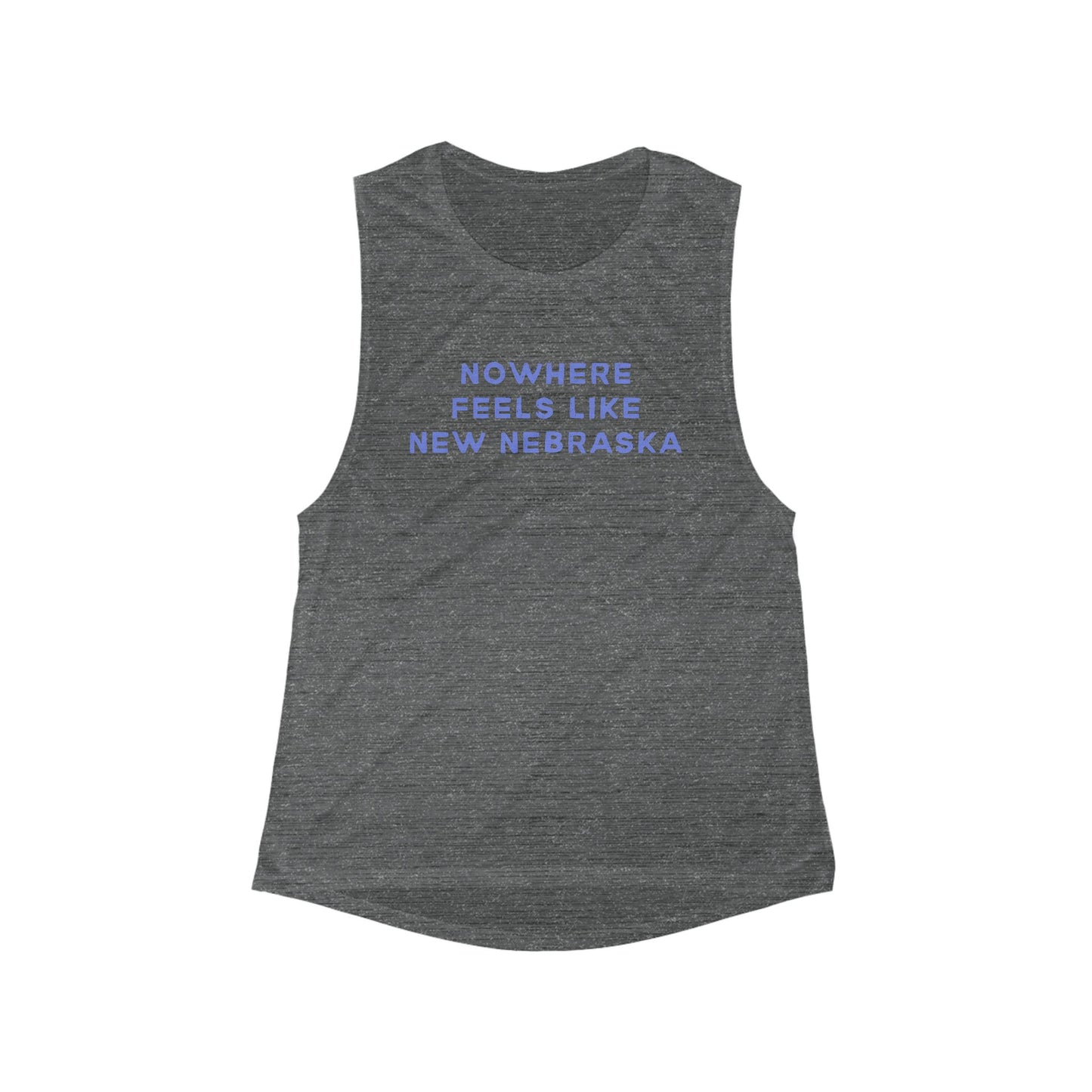 Nowhere Feels Like New Nebraska | Women’s Flowy Scoop Muscle Tank | True North