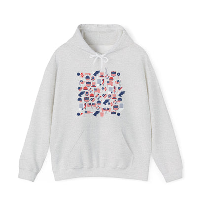 Patriotic Hooded Sweatshirt | USA-Themed Cozy Layer | True North
