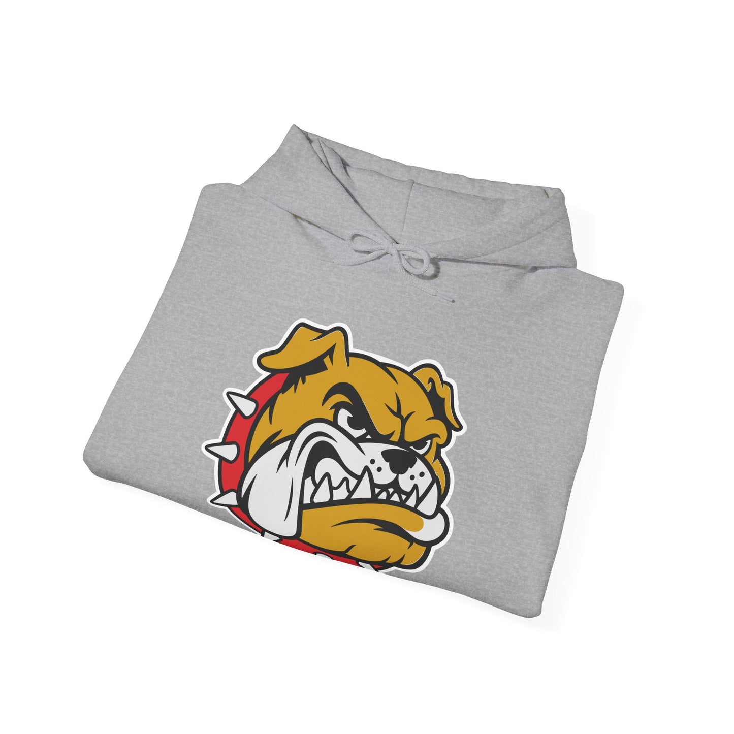 Bulldog Mascot Hoodie — Angry Spiked Collar Graphic Pullover DULUTH