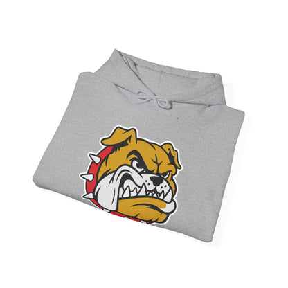 Bulldog Mascot Hoodie — Angry Spiked Collar Graphic Pullover DULUTH