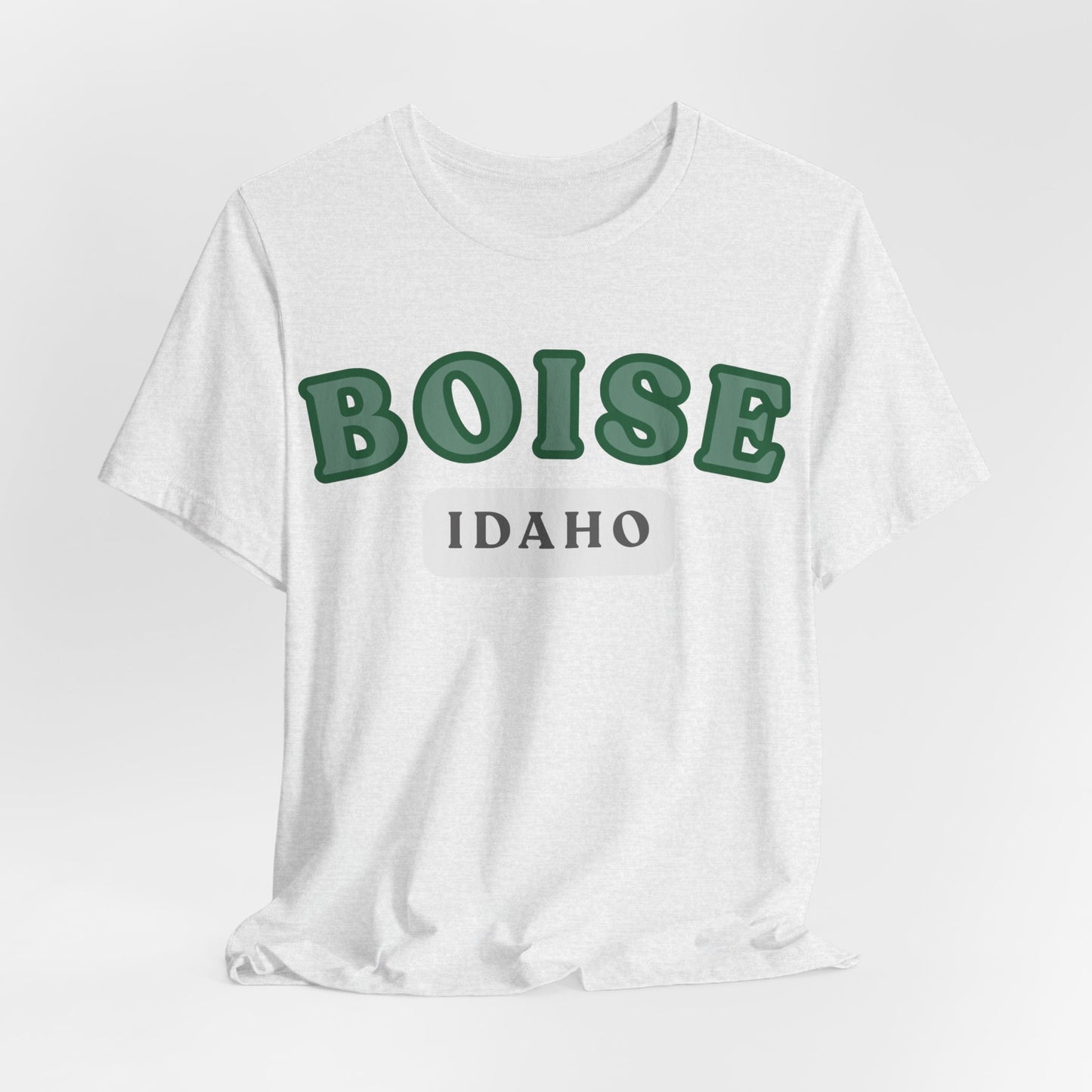 Boise Idaho Retro Collegiate T-Shirt — Vintage Green City Tee