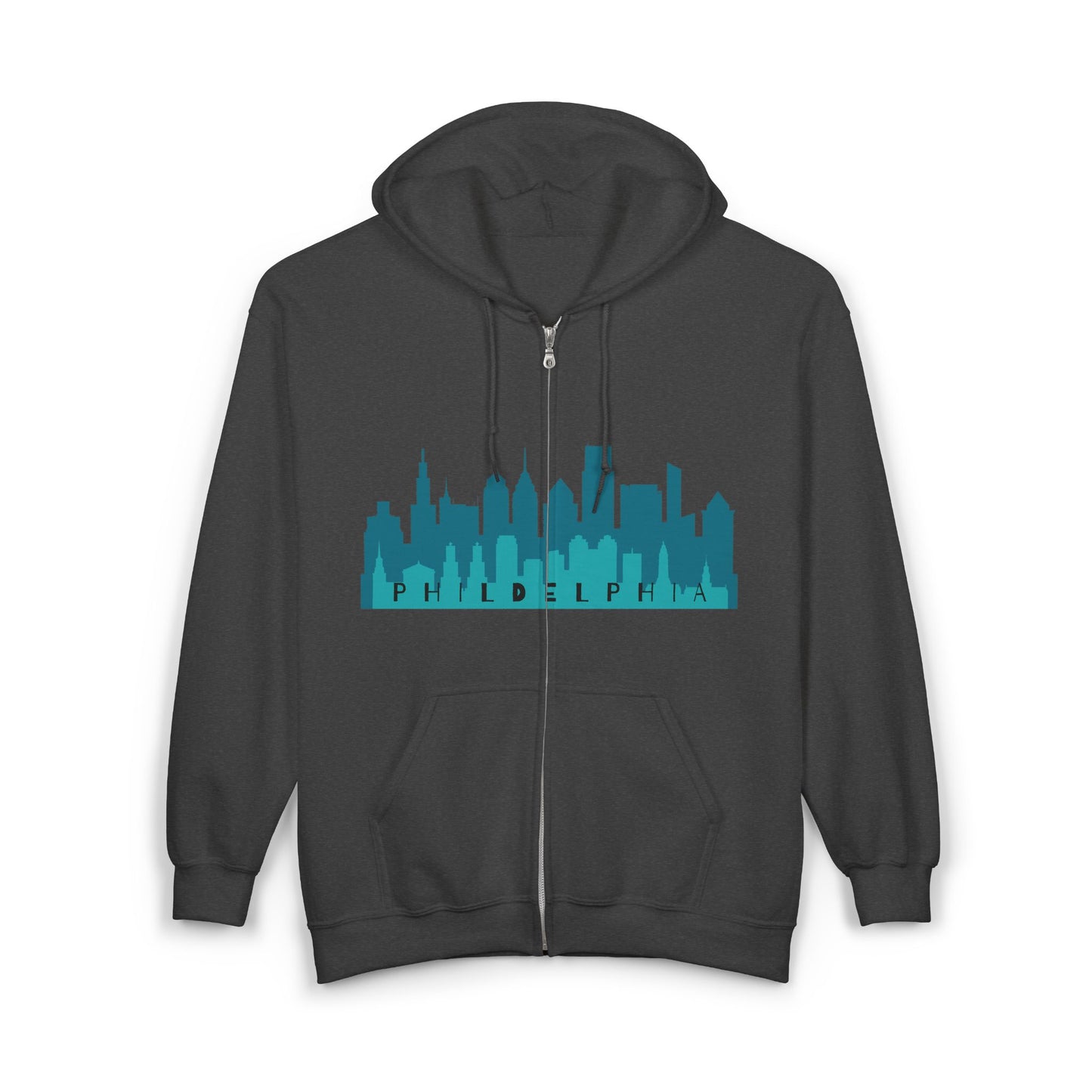 Stylish Urban Hoodie | Philadelphia Skyline Zip Sweatshirt | True North