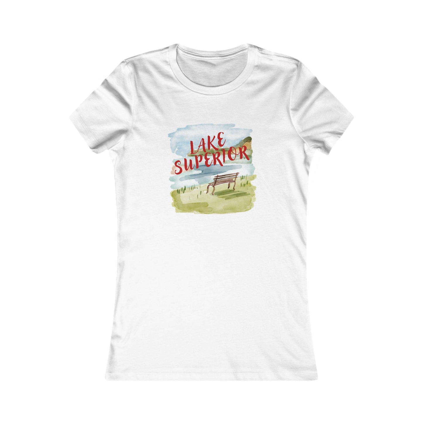 DULUTH Lake Superior Watercolor Tee — "Lake Superior" Scenic Women's T-Shirt