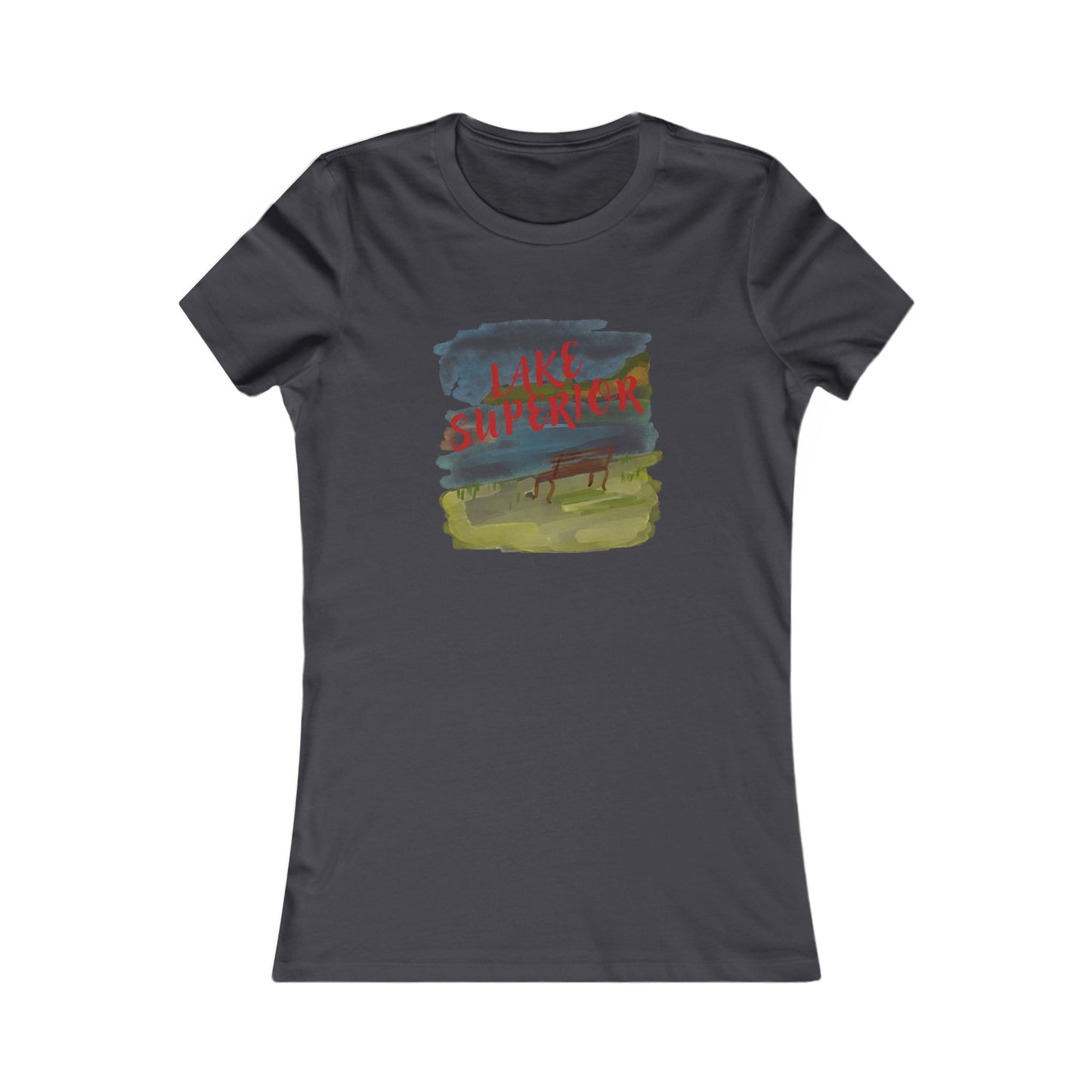 DULUTH Lake Superior Watercolor Tee — "Lake Superior" Scenic Women's T-Shirt