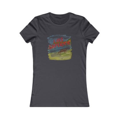 DULUTH Lake Superior Watercolor Tee — "Lake Superior" Scenic Women's T-Shirt