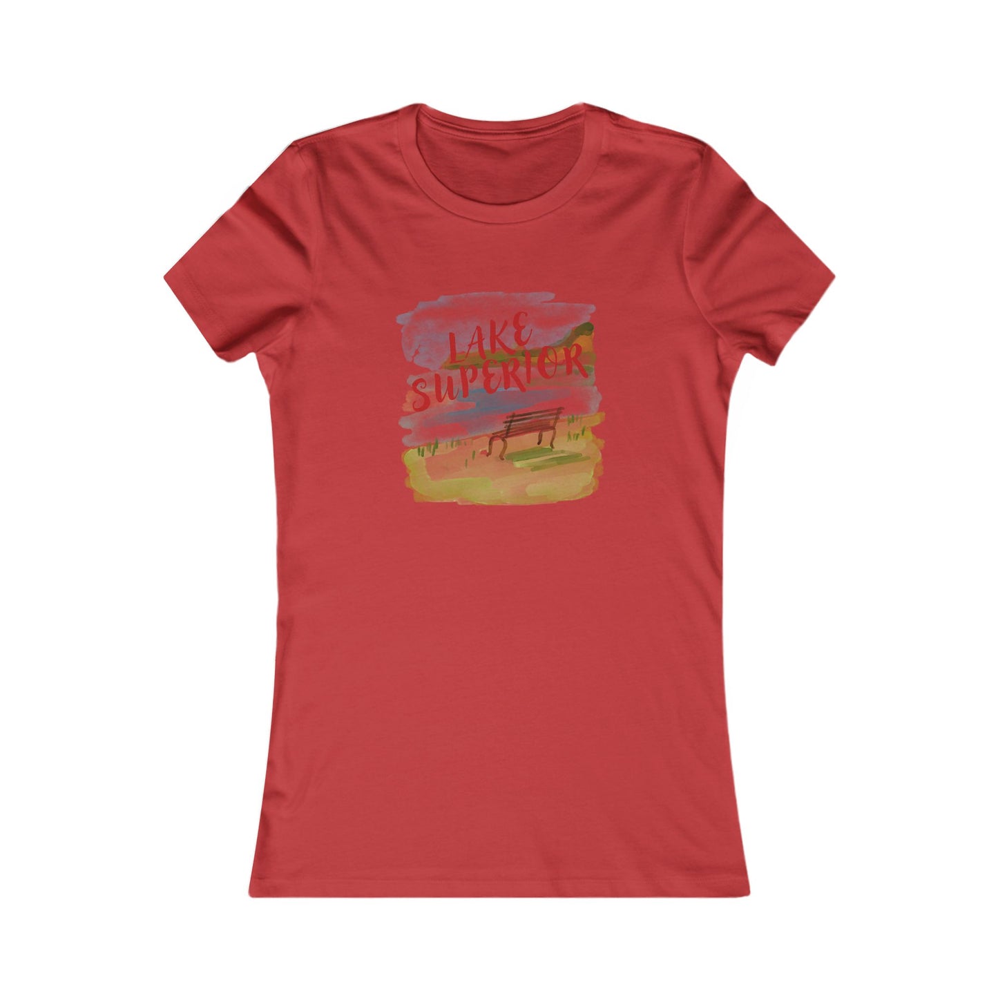 DULUTH Lake Superior Watercolor Tee — "Lake Superior" Scenic Women's T-Shirt