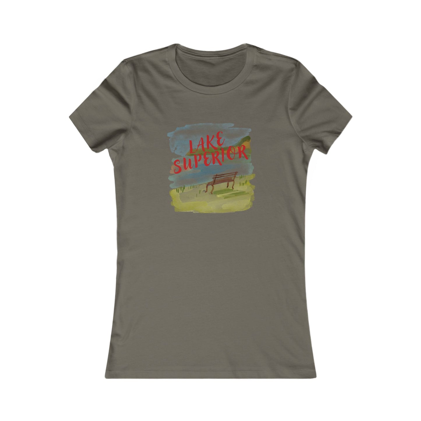 DULUTH Lake Superior Watercolor Tee — "Lake Superior" Scenic Women's T-Shirt