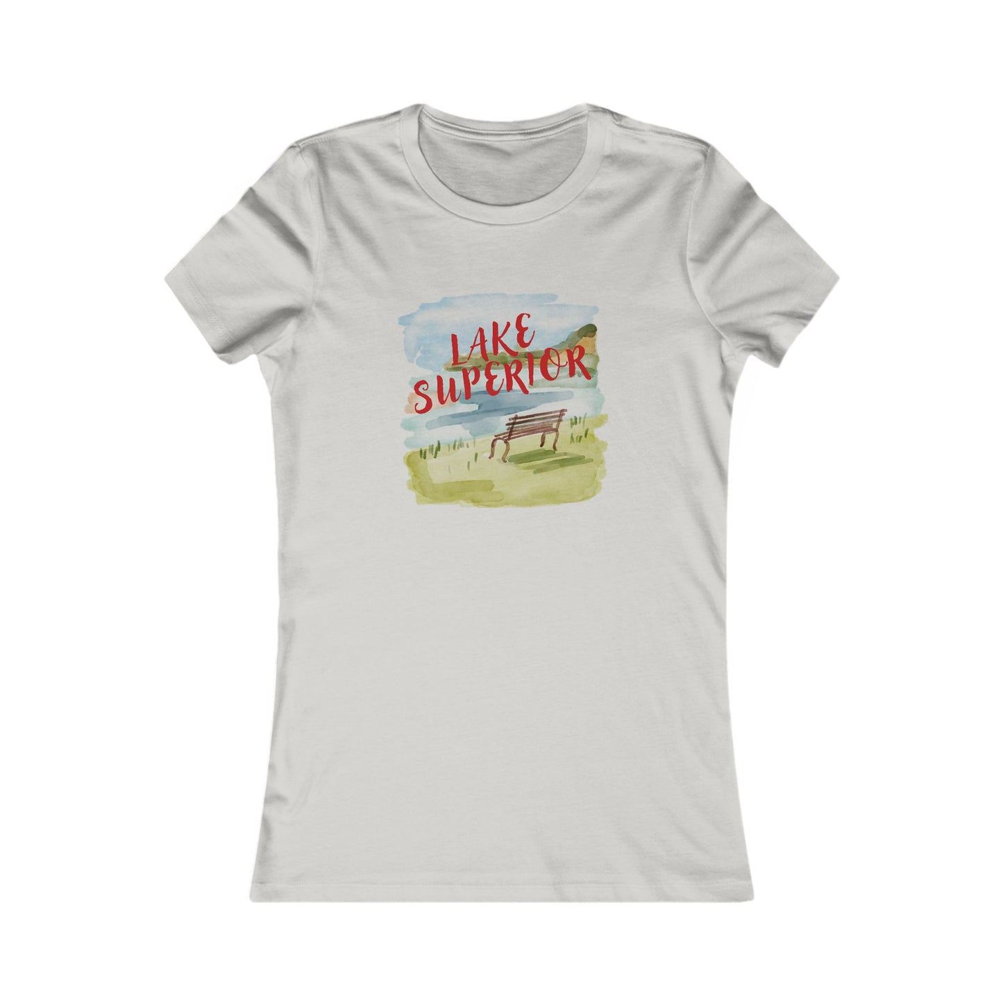 DULUTH Lake Superior Watercolor Tee — "Lake Superior" Scenic Women's T-Shirt