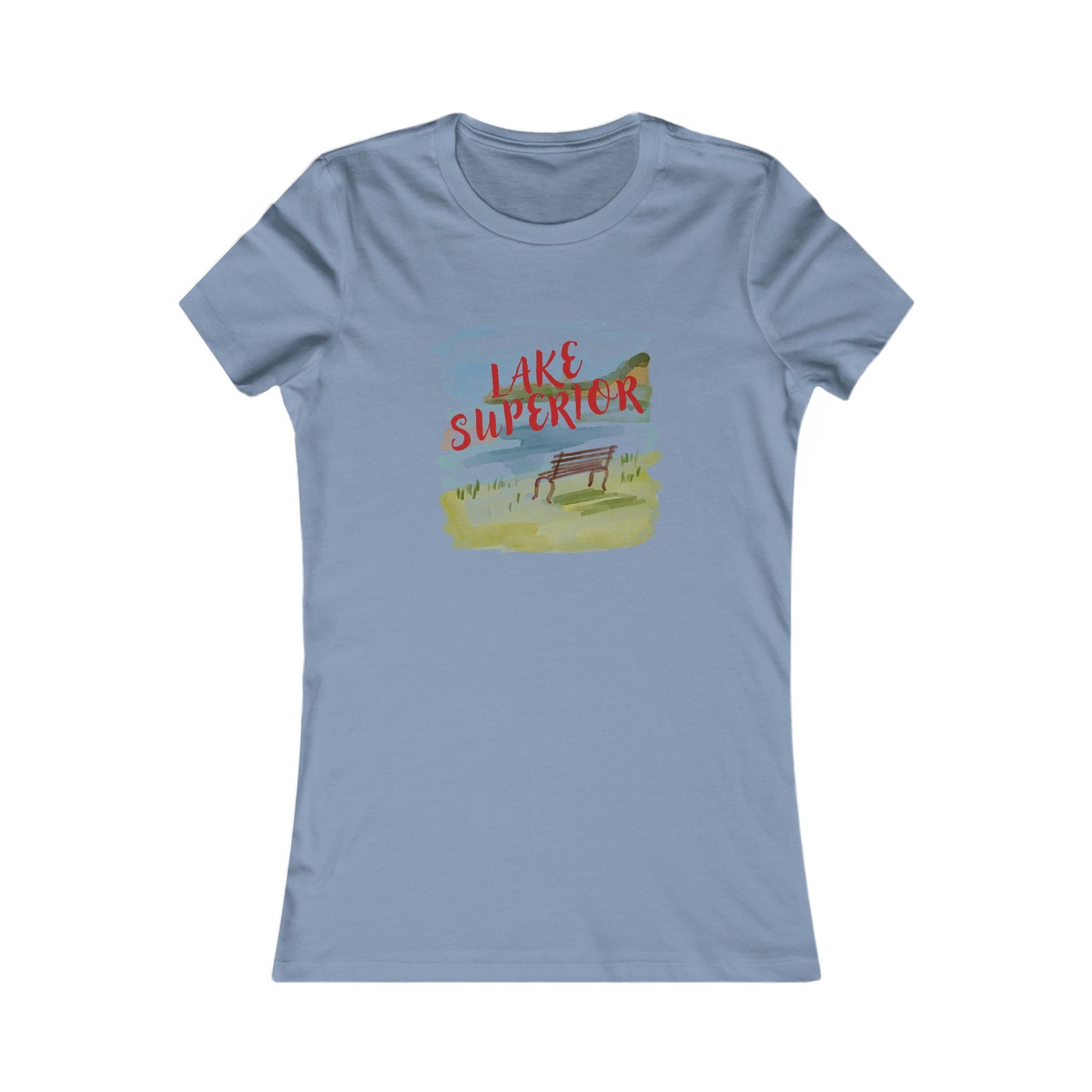 DULUTH Lake Superior Watercolor Tee — "Lake Superior" Scenic Women's T-Shirt