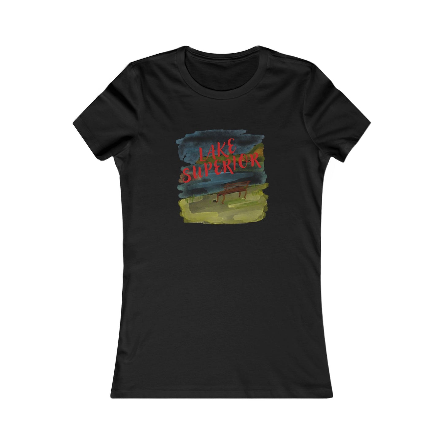 DULUTH Lake Superior Watercolor Tee — "Lake Superior" Scenic Women's T-Shirt