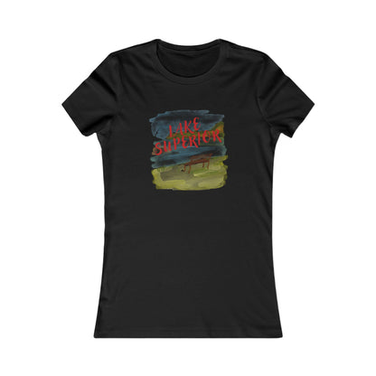 DULUTH Lake Superior Watercolor Tee — "Lake Superior" Scenic Women's T-Shirt