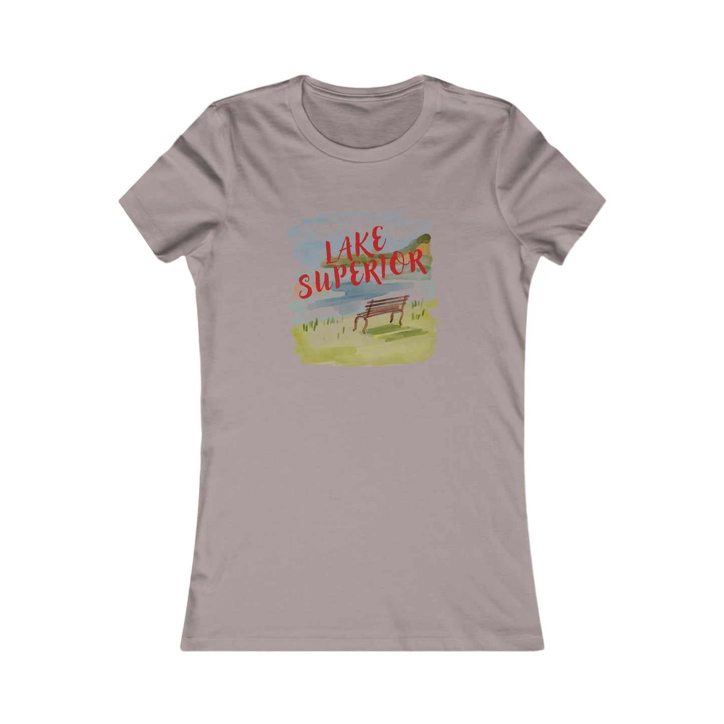 DULUTH Lake Superior Watercolor Tee — "Lake Superior" Scenic Women's T-Shirt