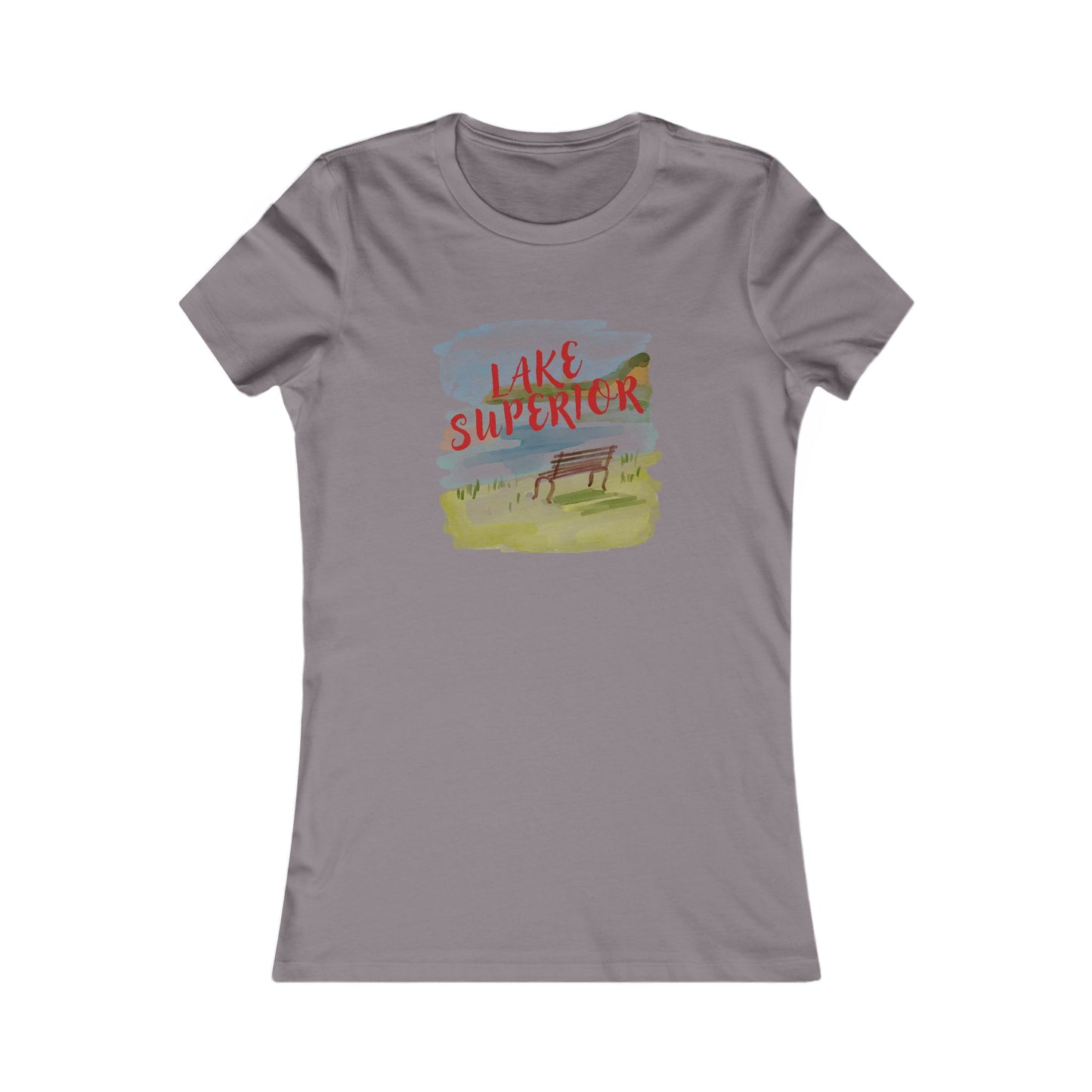 DULUTH Lake Superior Watercolor Tee — "Lake Superior" Scenic Women's T-Shirt