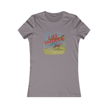 DULUTH Lake Superior Watercolor Tee — "Lake Superior" Scenic Women's T-Shirt