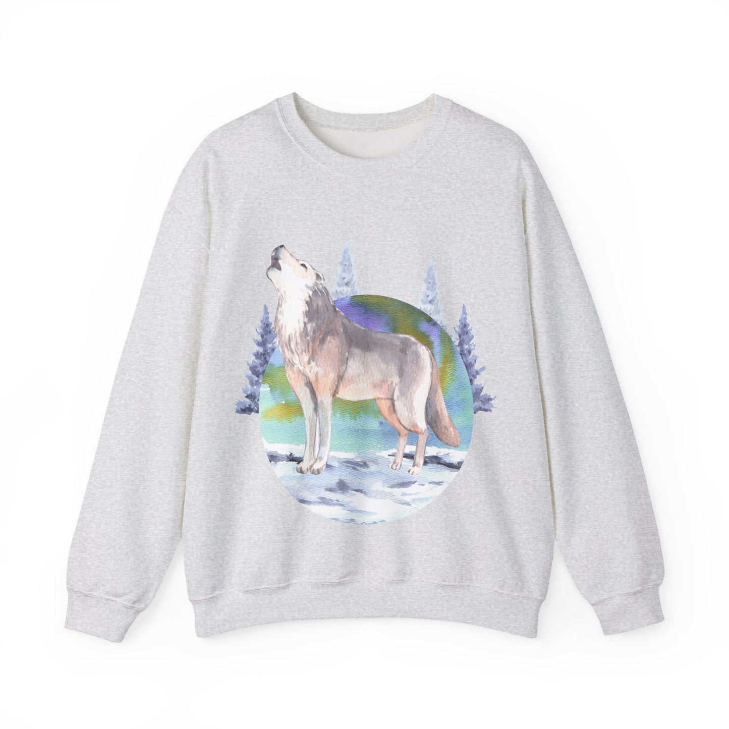 Wolf Howling Crewneck Sweatshirt | Animal and Nature Lovers | True North