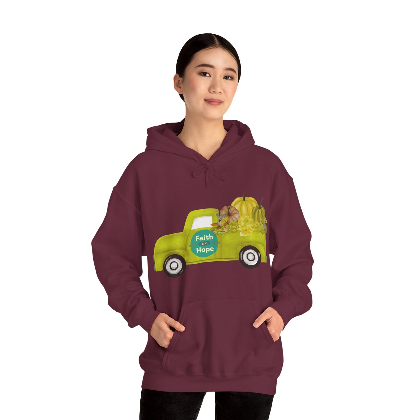 Faith & Hope Vintage Truck Hoodie | Autumn Wardrobe | True North