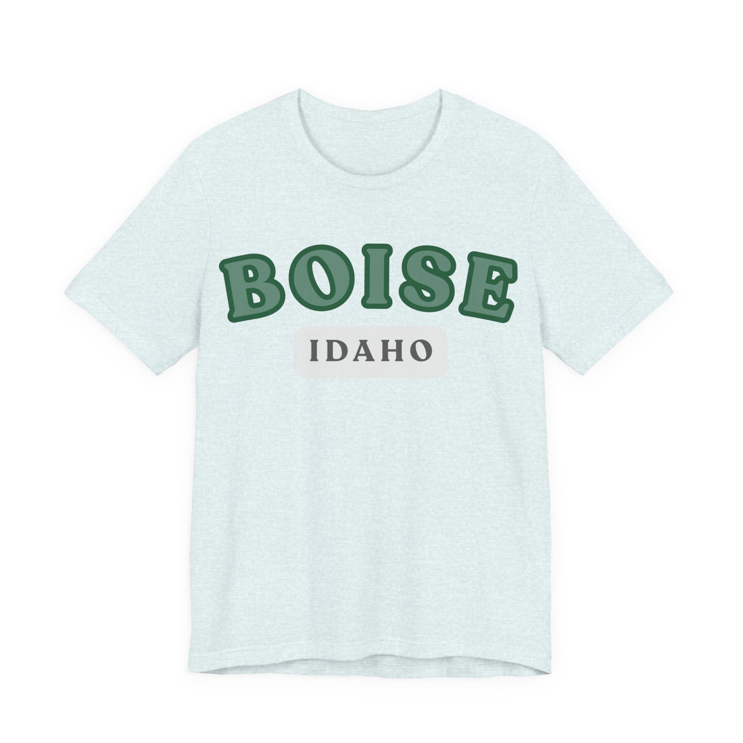 Boise Idaho Retro Collegiate T-Shirt — Vintage Green City Tee